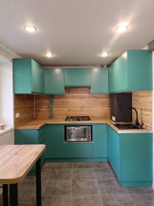 Кухни с крашенными фасадами МДФ